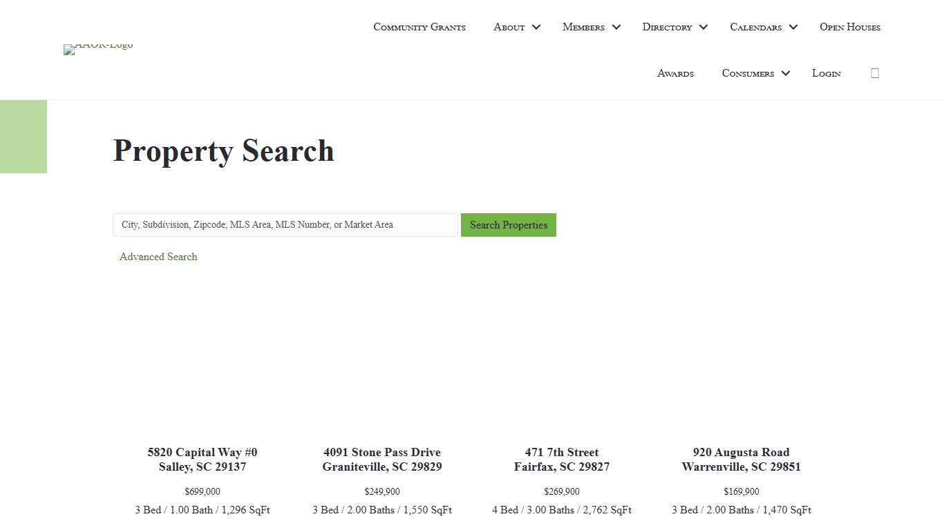 Property Search - Aiken Association of REALTORS®